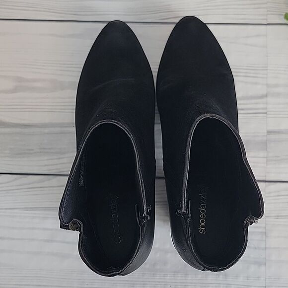 Shoe Dazzle Keke double side zip bootie in black Women's Size 8.5 - Picture 6 of 10